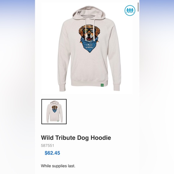 Subaru Wild Tribute Dog Hoodie - Unisex XXL - Picture 5 of 16